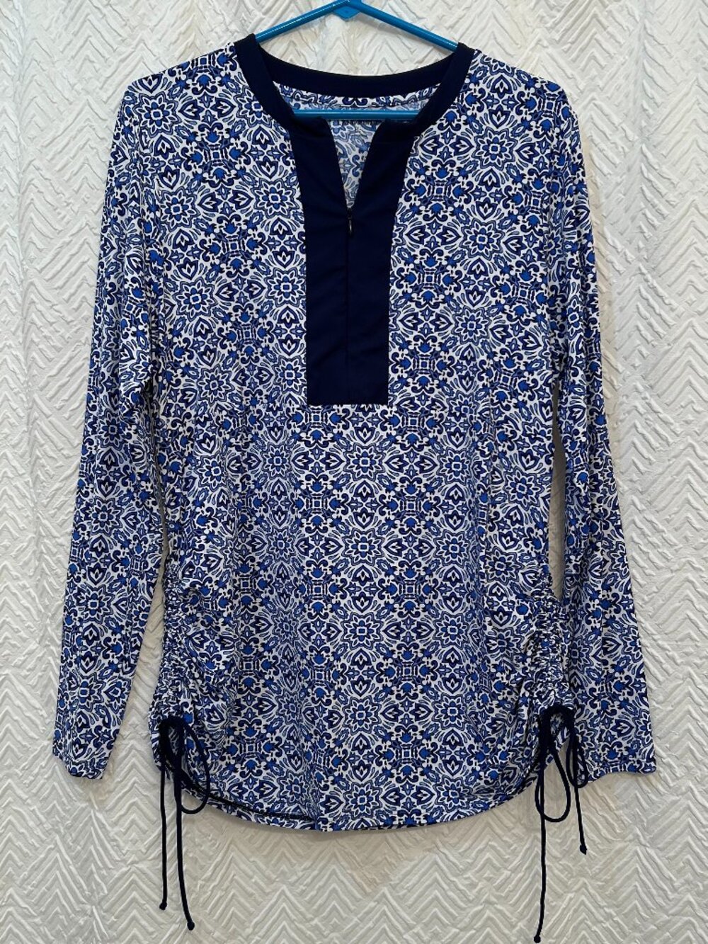 Land's End Women's 1/2 Zip Long Sleeve Tunic Top XL
